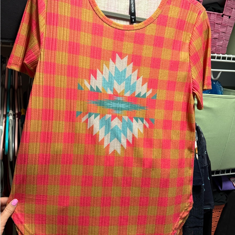 Colorful Geometric Patterned Top